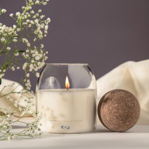Velvet Vanilla – Luxury Scented Candle with Cork Ball Lid