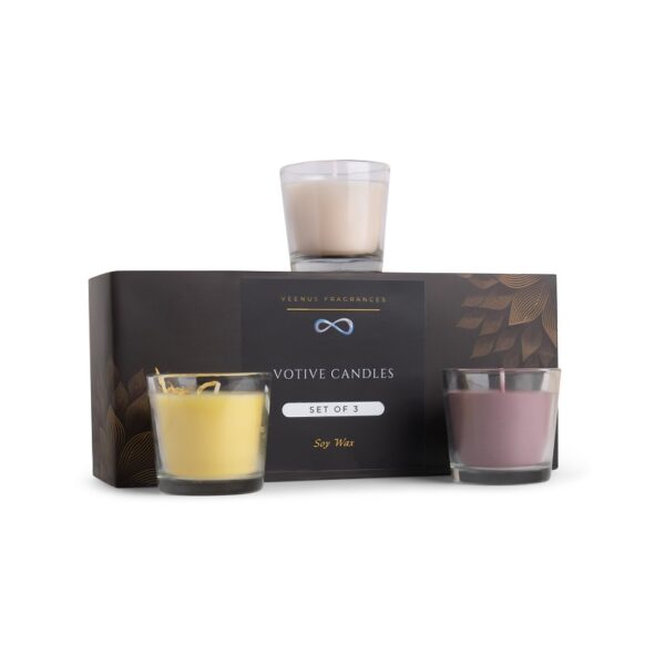 Candle Gift Set of 3 Votive Candles - Image 4