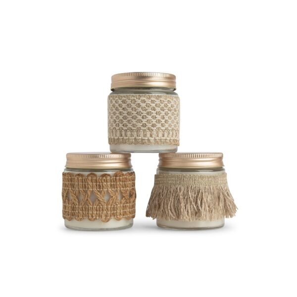 Festive Handcrafted Candle Set of 3 - Image 2