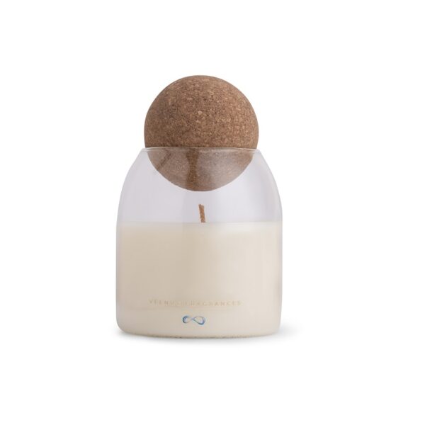 Velvet Vanilla – Luxury Scented Candle with Cork Ball Lid - Image 2